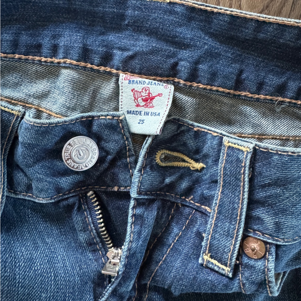True Religion Jeans Mandy Mini Denim Skirt Size 25 - Picture 4 of 6